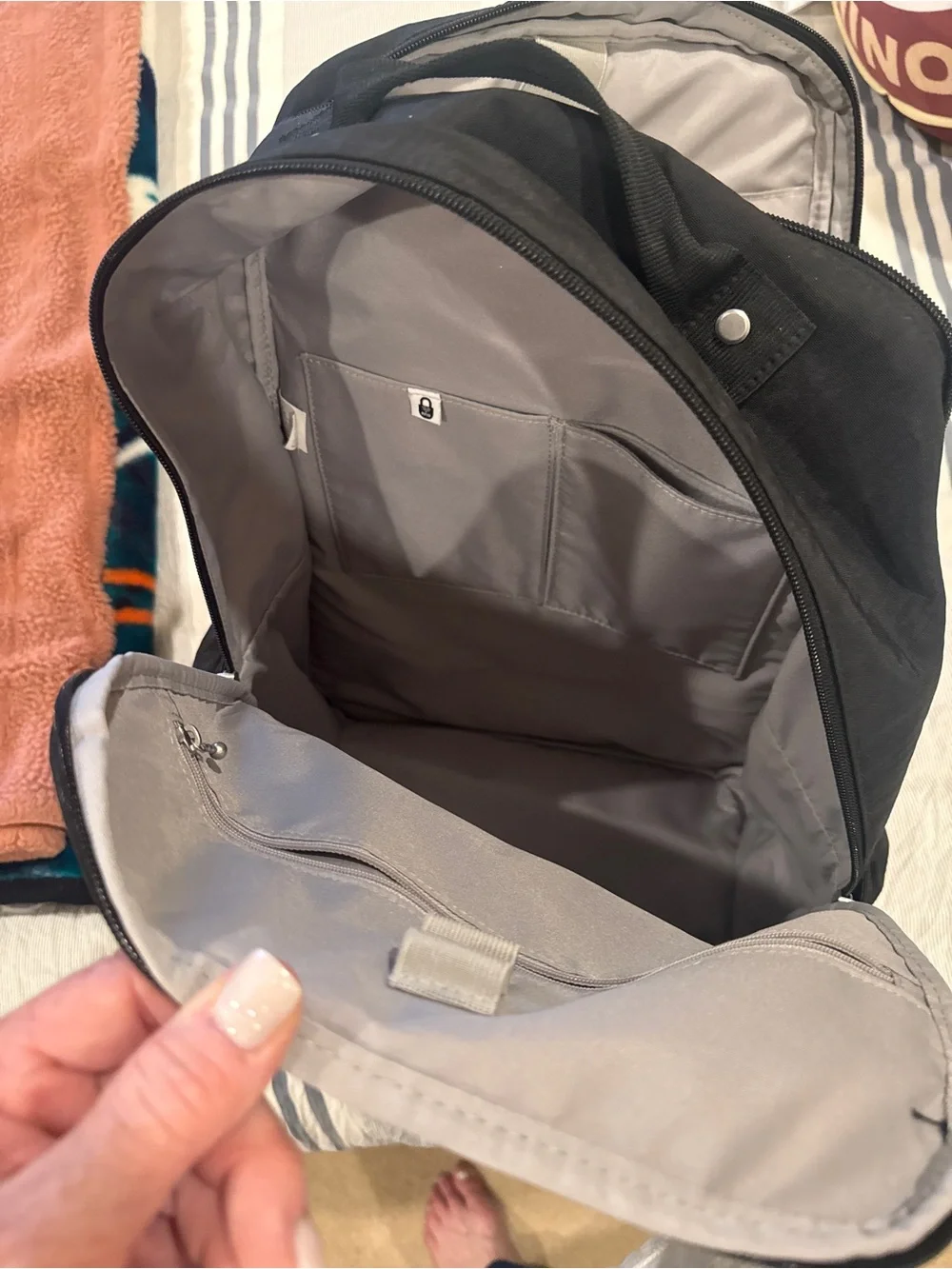 Baggallini Black Everyday Backpack with Front Pocket